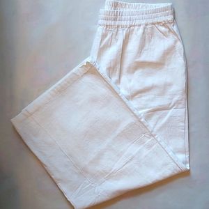 100% Cotton Cropped Wide Legs Pants Size 12-14